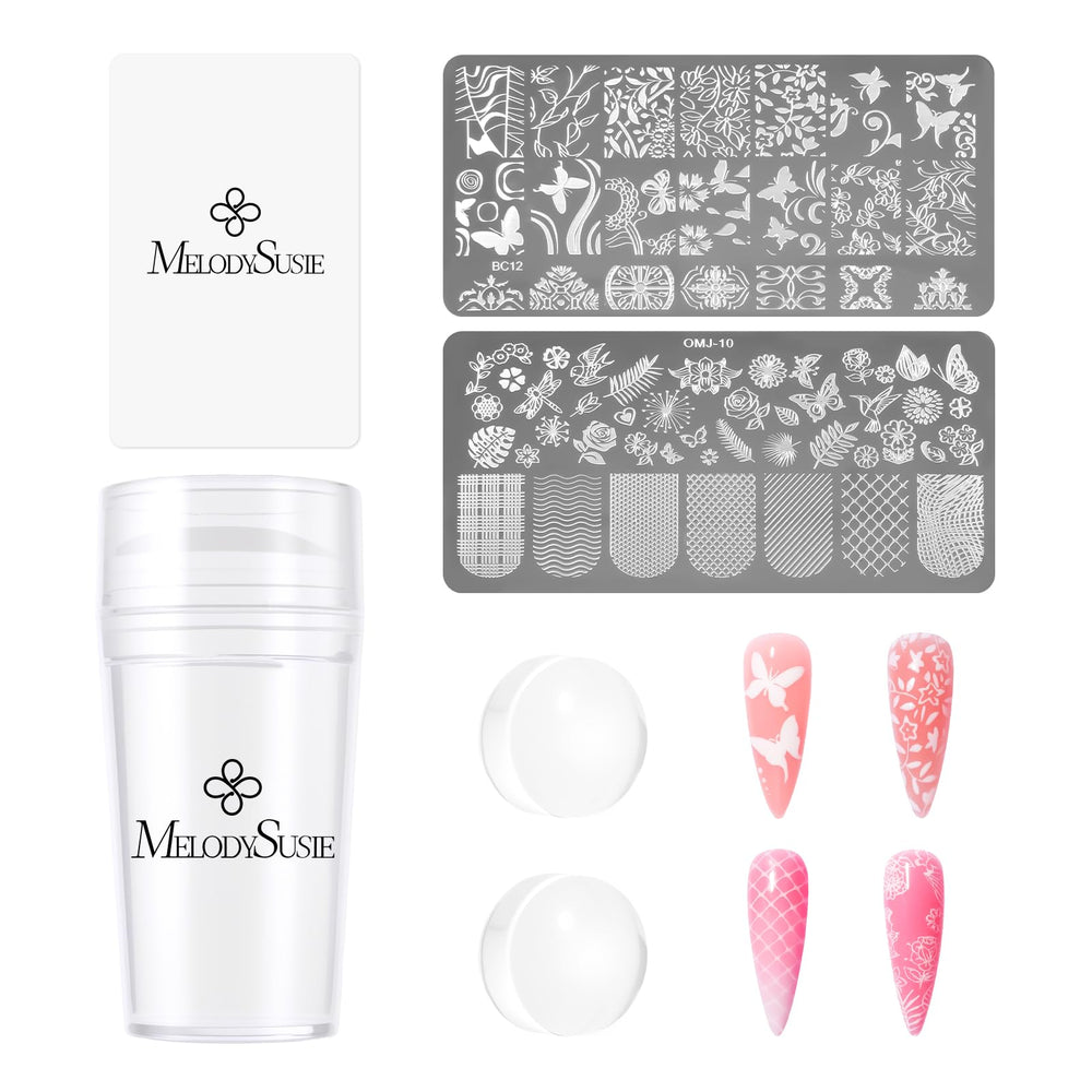 MelodySusie nail stamper kit, stamper tool for easy DIY home manicures.