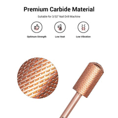 Cross teeth design on MelodySusie drill bit for safe contouring
