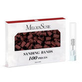 MelodySusie 100-pcs sanding bands set for a smooth 180 grit finish on nails