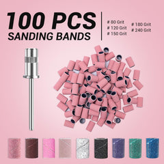 MelodySusie 180 grit sanding bands close-up for smooth natural nails