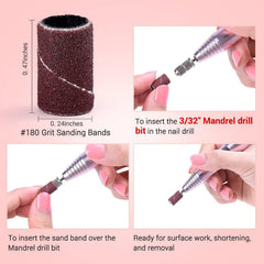 MelodySusie 180 grit smoothing finish on nails for a refined edge