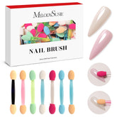 MelodySusie 50Pcs disposable chrome nail powder brushes for clean, precise color application.