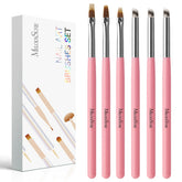 MelodySusie 6Pcs Ombre Nail Brushes with round and ladder tips for gradient nails.