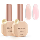 MelodySusie gel-builder color carne: botella de 15 ml para engrosar y fortalecer uñas.