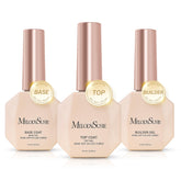 MelodySusie capa base en botella, adherencia duradera para uñas.