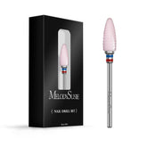 MelodySusie ceramic flame cross cut nail drill bit in pink for precise gel removal