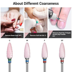 MelodySusie ceramic nail bit with heat dissipation stays cool