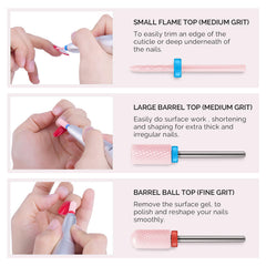 MelodySusie ceramic nail drill bit barrel-ball for smoothing and shaping