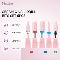 MelodySusie ceramic nail drill bit large barrel for shaping nails