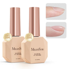MelodySusie clear builder nail gel bottle for durable base layer and shaping.