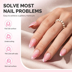 MelodySusie Clear Builder Gel shapes nails with precision.
