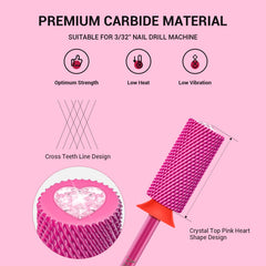 MelodySusie cross-teeth design bit for smooth shaping on natural and artificial nails.