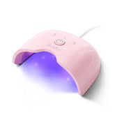 MelodySusie mini LED UV nail lamp in pink with compact design for on-the-go nail art