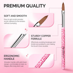 MelodySusie ergonomic nail art brush with anti-slip handle for comfort
