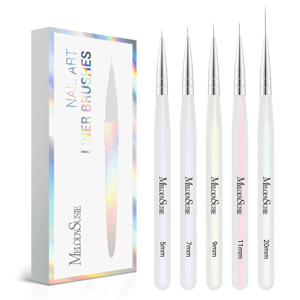 MelodySusie packaging shows premium liner brushes for precise detailing.