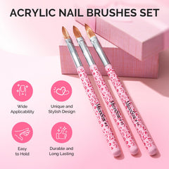 MelodySusie nail brush with reinforced metal tube for durable use