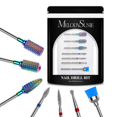 MelodySusie nail drill bits set front view for professional quality and precision