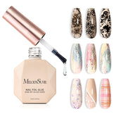 MelodySusie Nail Foil Glue Gel bottle for durable foil art adhesion.