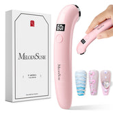 MelodySusie P-ART01A mini UV lamp held for travel-friendly curing