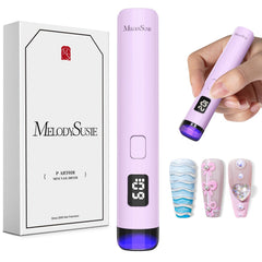 MelodySusie P-ART01R handheld UV lamp, front view, compact travel-friendly design for nails