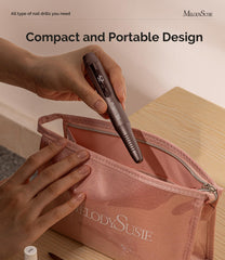 MelodySusie PC180G compact, lightweight design ideal for travel nail care