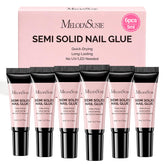 MelodySusie pegamento uñas semisólido, adhesión estable para uñas postizas