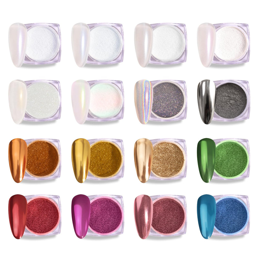 MelodySusie polvo uñas espejo cromado dorado para acabado metalizado duradero