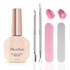 MelodySusie removedor de gel para esmalte, kit 15 ml, facilita una retirada rápida