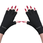 MelodySusie UV gloves during nail lamp sessions protect hands from UV exposure.