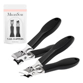 MelodySusie wide jaw opening nail clippers set in 2-pack for thick nails, clean cuts