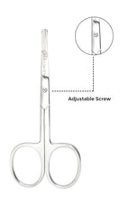 MELWEY rounded-tip scissors for precise eyebrow shaping