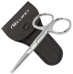 MELWEY rounded-tip scissors for nose hair precision and safe trimming