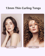 MELYDO curling iron temperature display shows precise heat control for tailored curls.