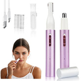 Mendaping 2025 nose and facial trimmer in hand, compact travel-ready design for quick touch-ups.