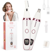 Mendaping nose and ear trimmer close-up with dual-edge blades for precise trimming.