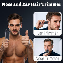 Mendaping nose trimmer with dual-edge blades enabling efficient trimming.