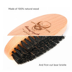 Menesia pocket travel beard brush in compact size for on-the-go grooming.