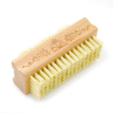 Menesia wooden nail brush with flower design for thorough under-nail cleaning