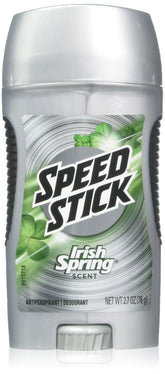 Desodorante en stick Mennen Speed Sticks Irish Spring Original en envase compacto.