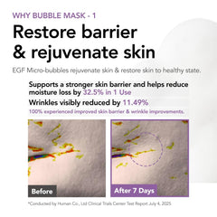 MENOKIN Bubble Mask Repair application on skin for even distribution and hydration.