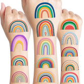 MeoIsDaBest pastel rainbow tattoo sheet for skin and decor
