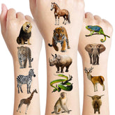 MeoIsDaBest tatuajes jungla animales pre-cortados, ideales para fiestas y recompensas escolares.
