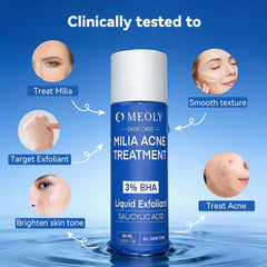 MEOLY Milia Remover, textura gel suave ideal para exfoliación suave.
