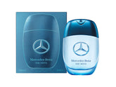 Mercedes-Benz The Move for Men bottle pour highlights its refined EDT quality and fragrance presence.