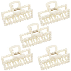 Merdia pearl claw clip in use for a secure everyday hairstyle