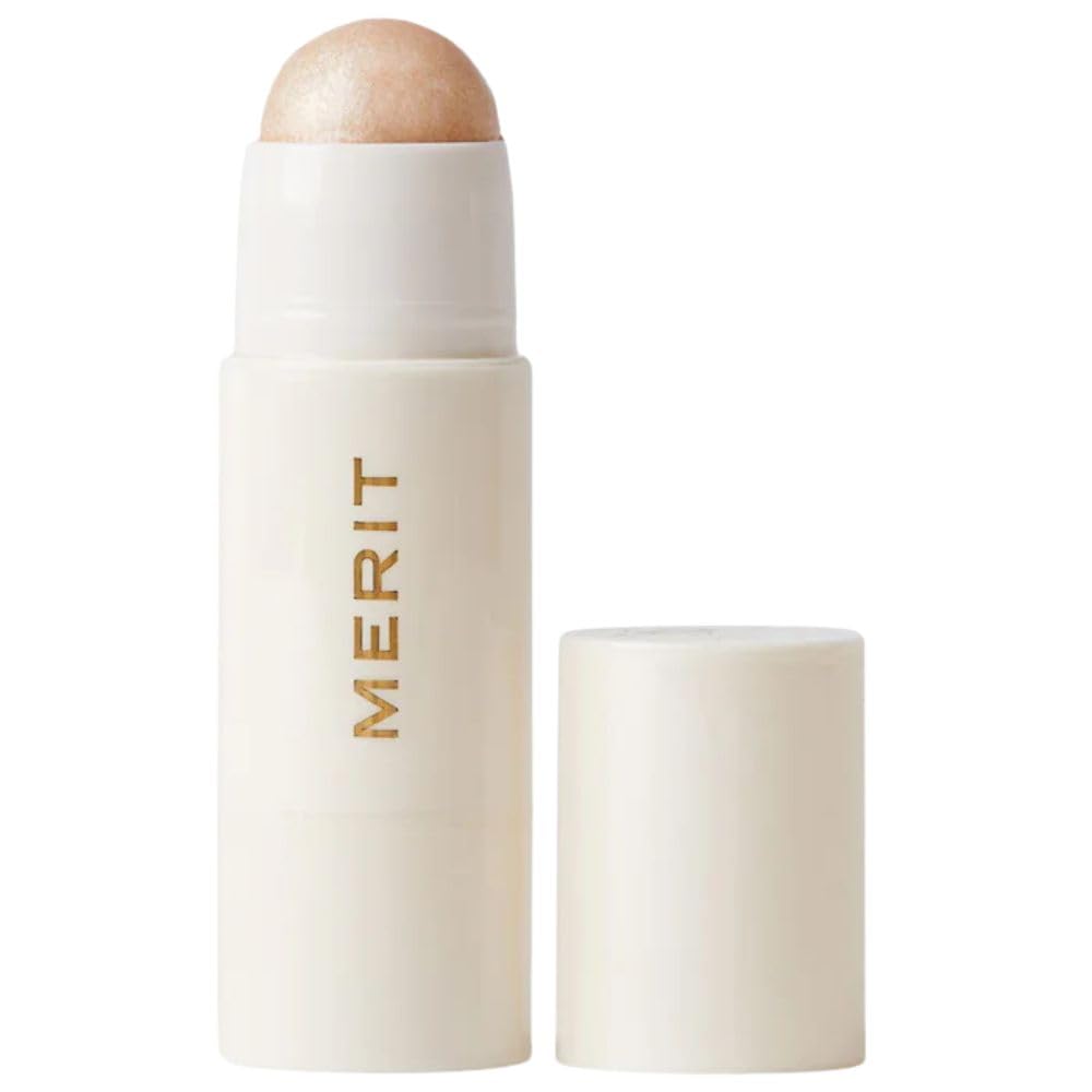Merit Day Glow Dewy Highlighting Balm Cava jar close-up for natural luminosity