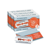MERKUR SUPER blades with platinum and Teflon coating for smooth shaving