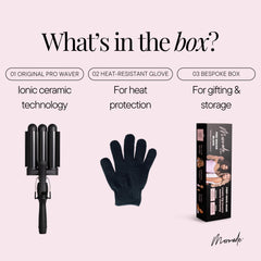 Mermade PRO Hair Waver clip demonstrates hair sectioning for defined waves.