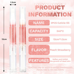 Meschett cuticle oil pen with strawberry cap for easy cuticle care on the go