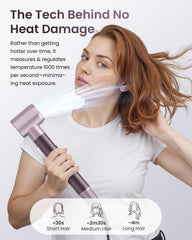 MESCOMB heat sensor technology maintains consistent heat for safe styling.